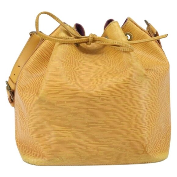 Authentic LOUIS VUITTON Epi Petit Noe Shoulder Bag Yellow M44109 LV - Picture 5 of 16